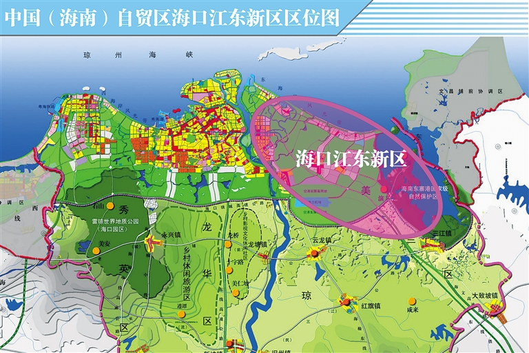 海口江東新區區點陣圖