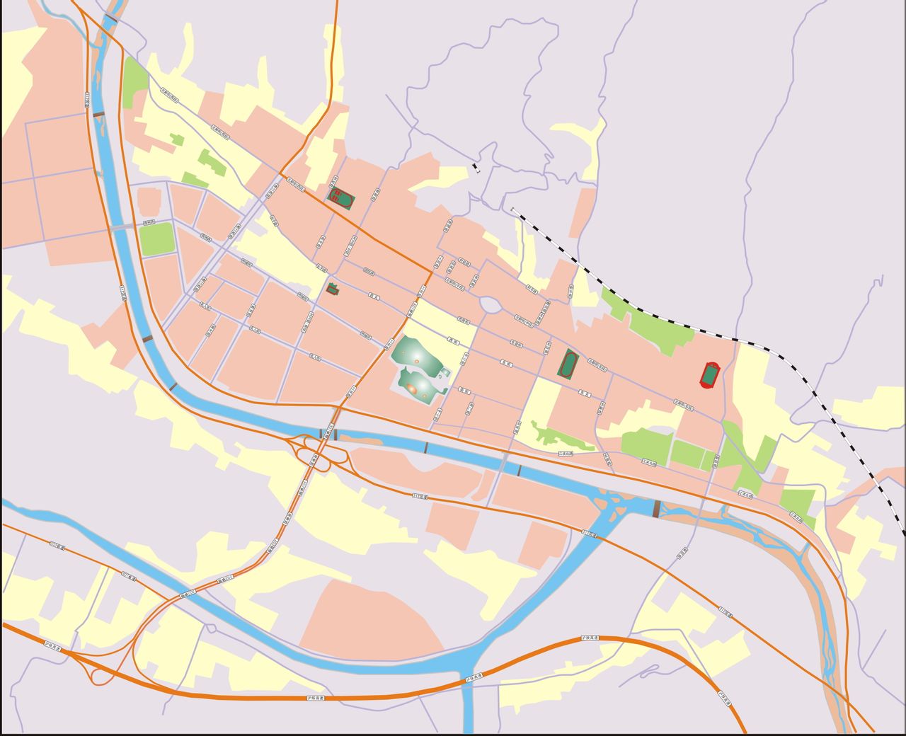 商洛市區交通圖