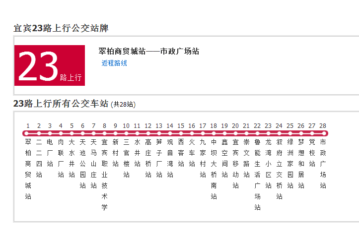 宜賓公交23路 宜賓公交23路