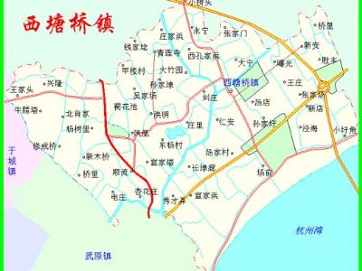西塘橋鎮地理圖
