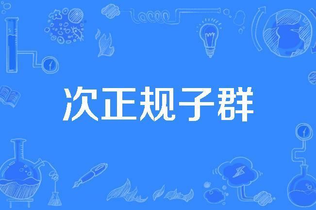 次正規子群 次正規子群