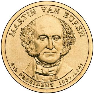 1美元總統幣上的馬丁·范布倫頭像