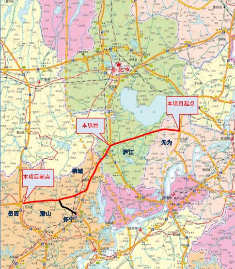 岳武高速東延段項目示意圖