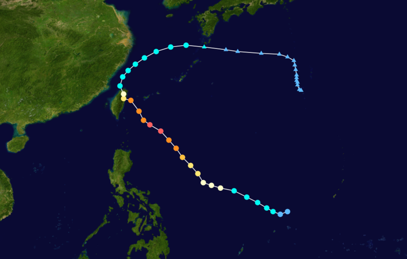 超強颱風薔薇 路徑圖