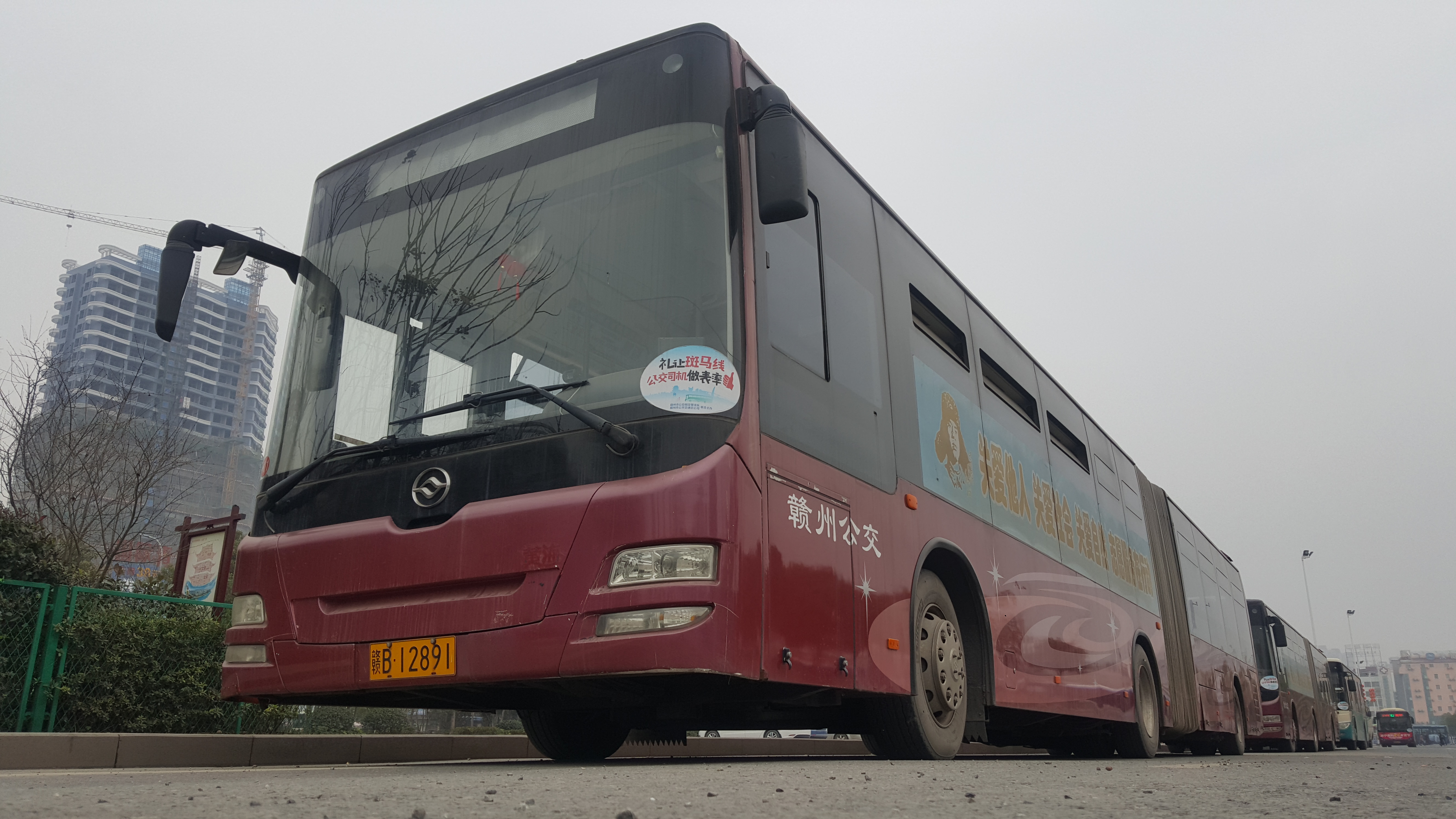 贛州公交16米黃海鉸接式客車