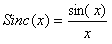 sinc函式公式