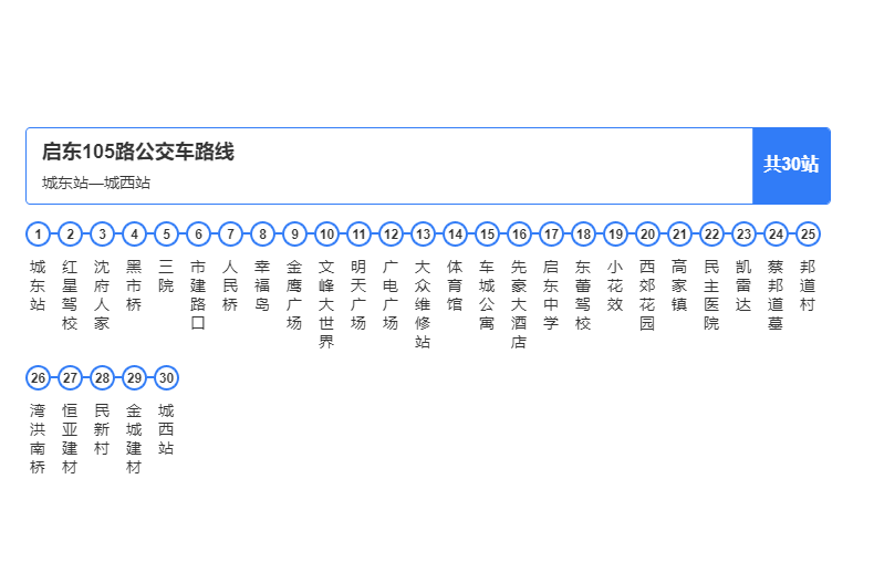 啟東公交105路 啟東公交105路