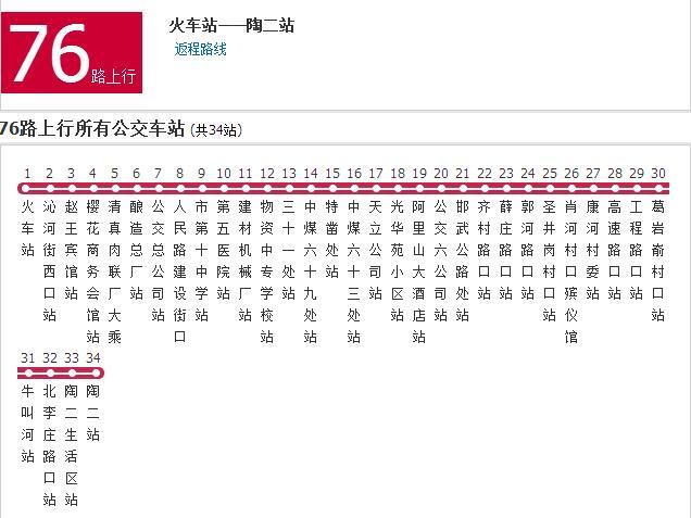邯鄲公交76路 邯鄲公交76路