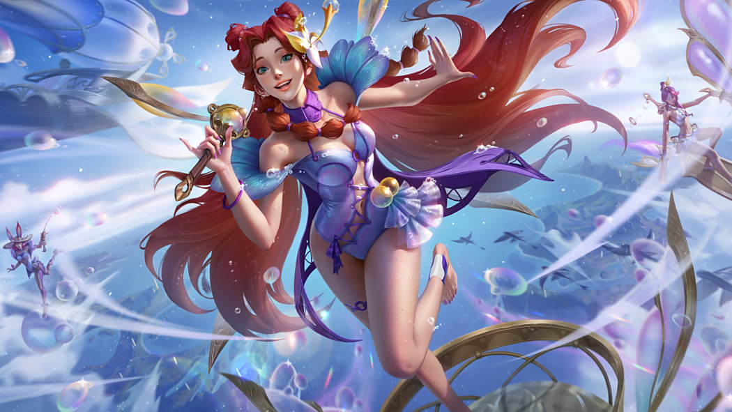 碧空游紀(《英雄聯盟手遊》中星籟歌姬薩勒芬妮的一款手遊首發夏日限定皮膚。) 碧空游紀(《英雄聯盟手遊》中星籟歌姬薩勒芬妮的一款手遊首發夏日限定皮膚。)