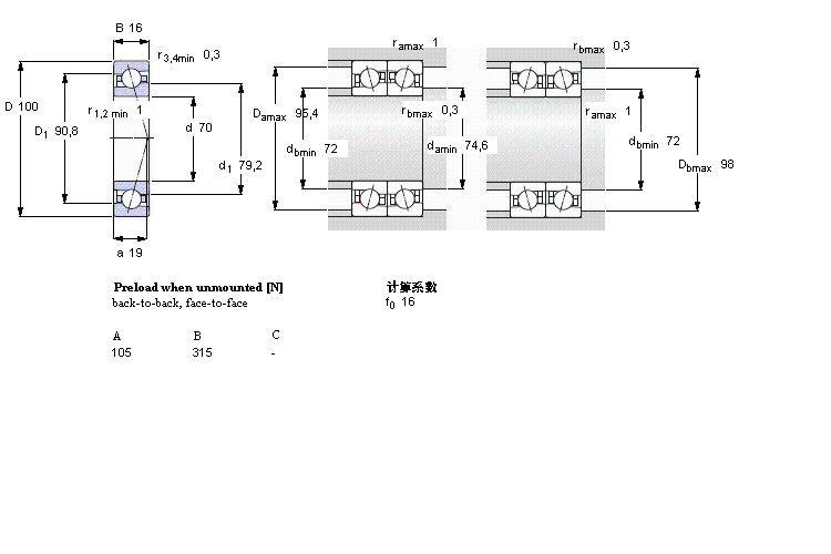 SKF 71914CE/HCP4A軸承 SKF 71914CE/HCP4A軸承