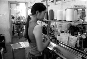 贛州市沙石針織公司的女工