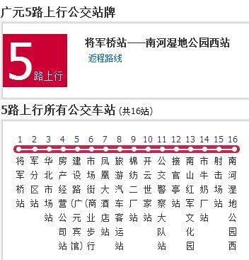 廣元公交5路 廣元公交5路