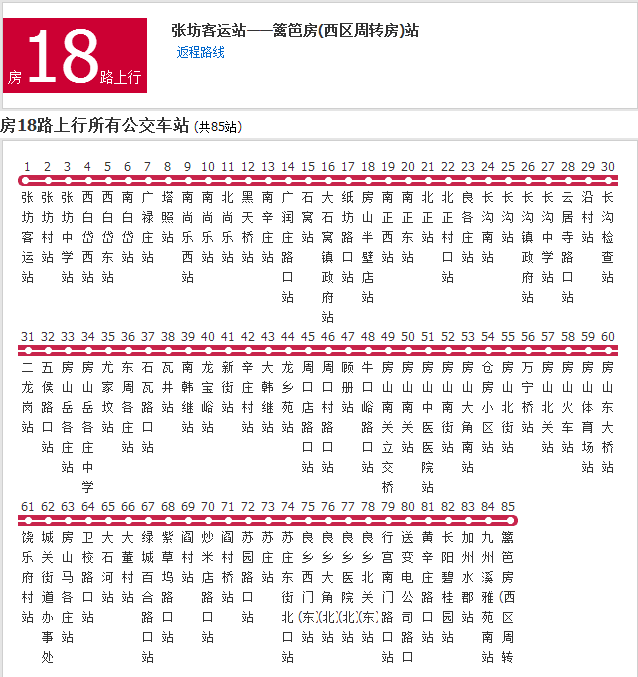 北京公交F18路 北京公交F18路