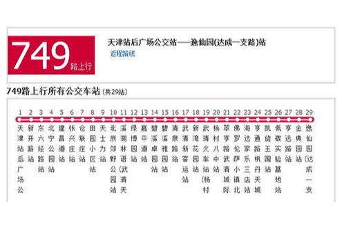 天津公交749路 天津公交749路