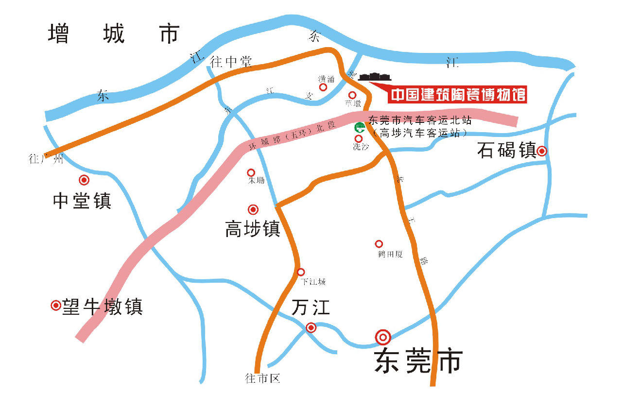 中國建築陶瓷博物館交通路線圖