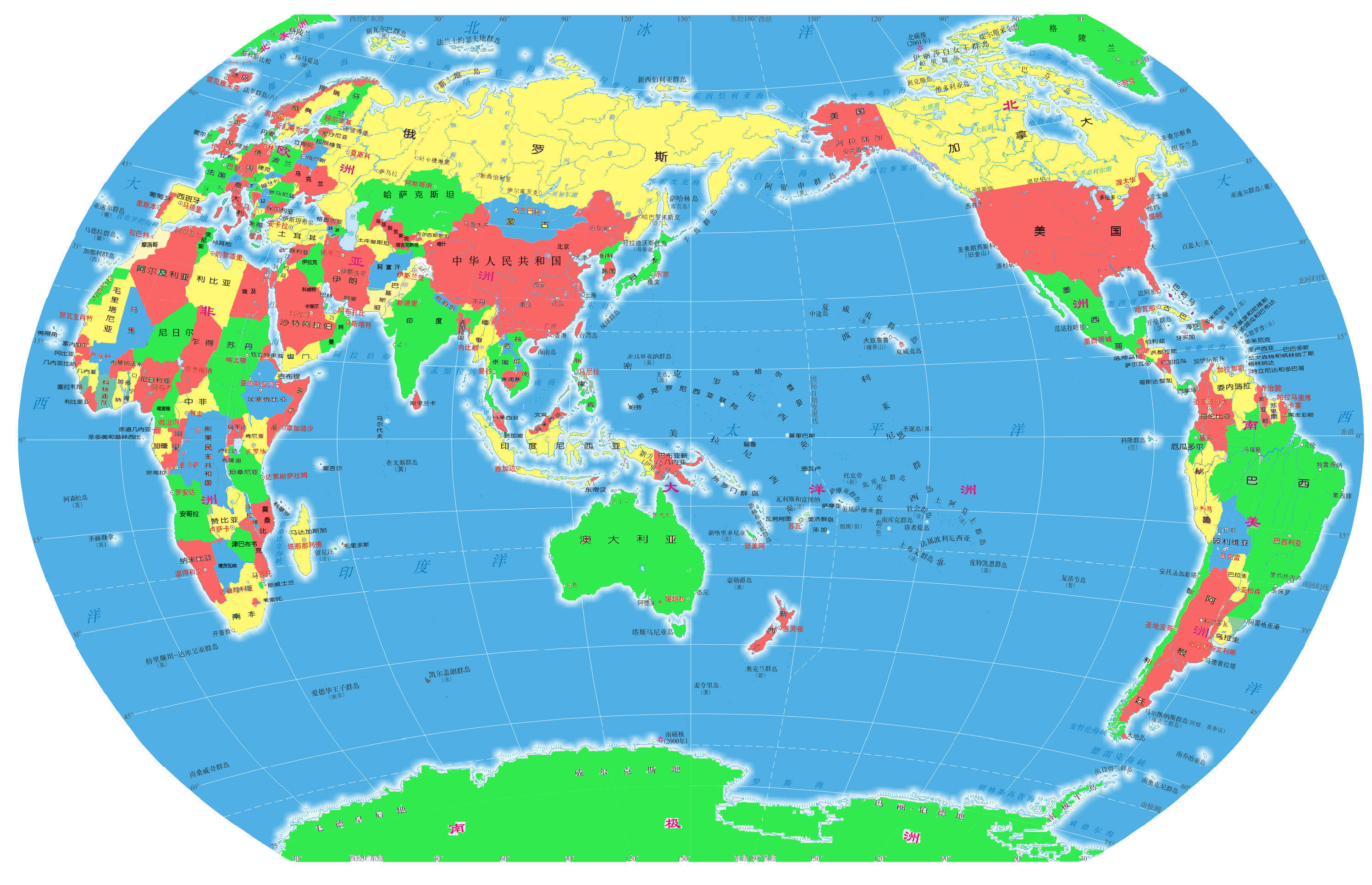 於成仁做出100種不同著色方案的世界地圖