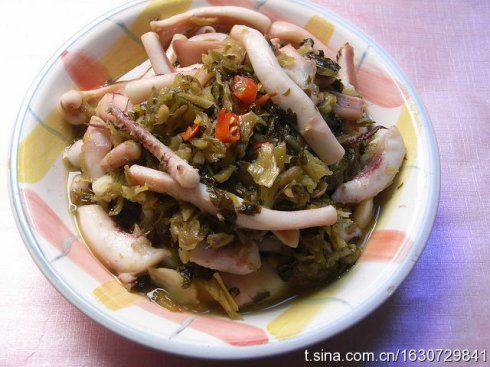 魷魚炒鹹菜 魷魚炒鹹菜