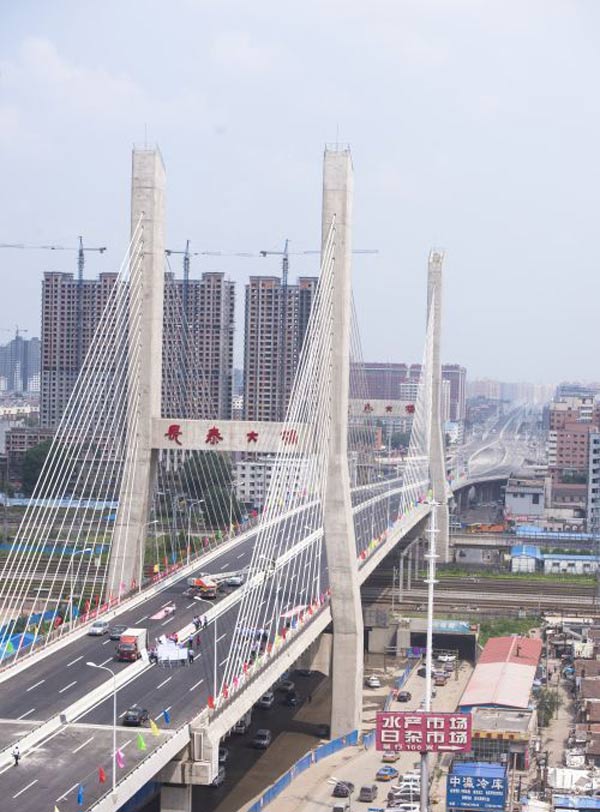 光復路雙塔斜拉式高架橋——長泰大橋