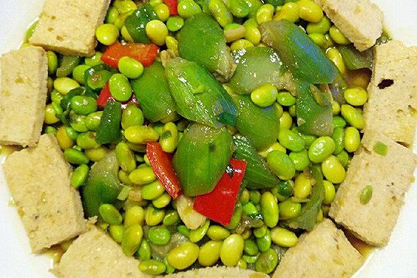 蝦糕燉豆子