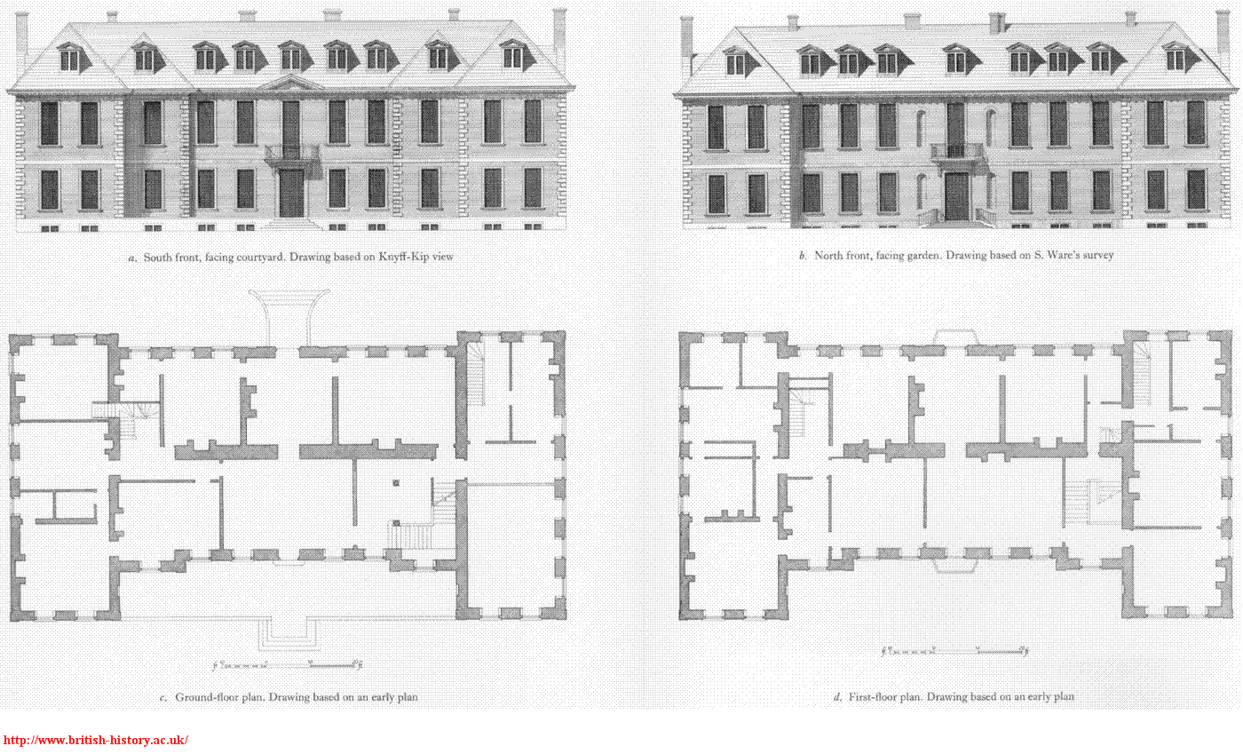1688年柏林頓府建築圖