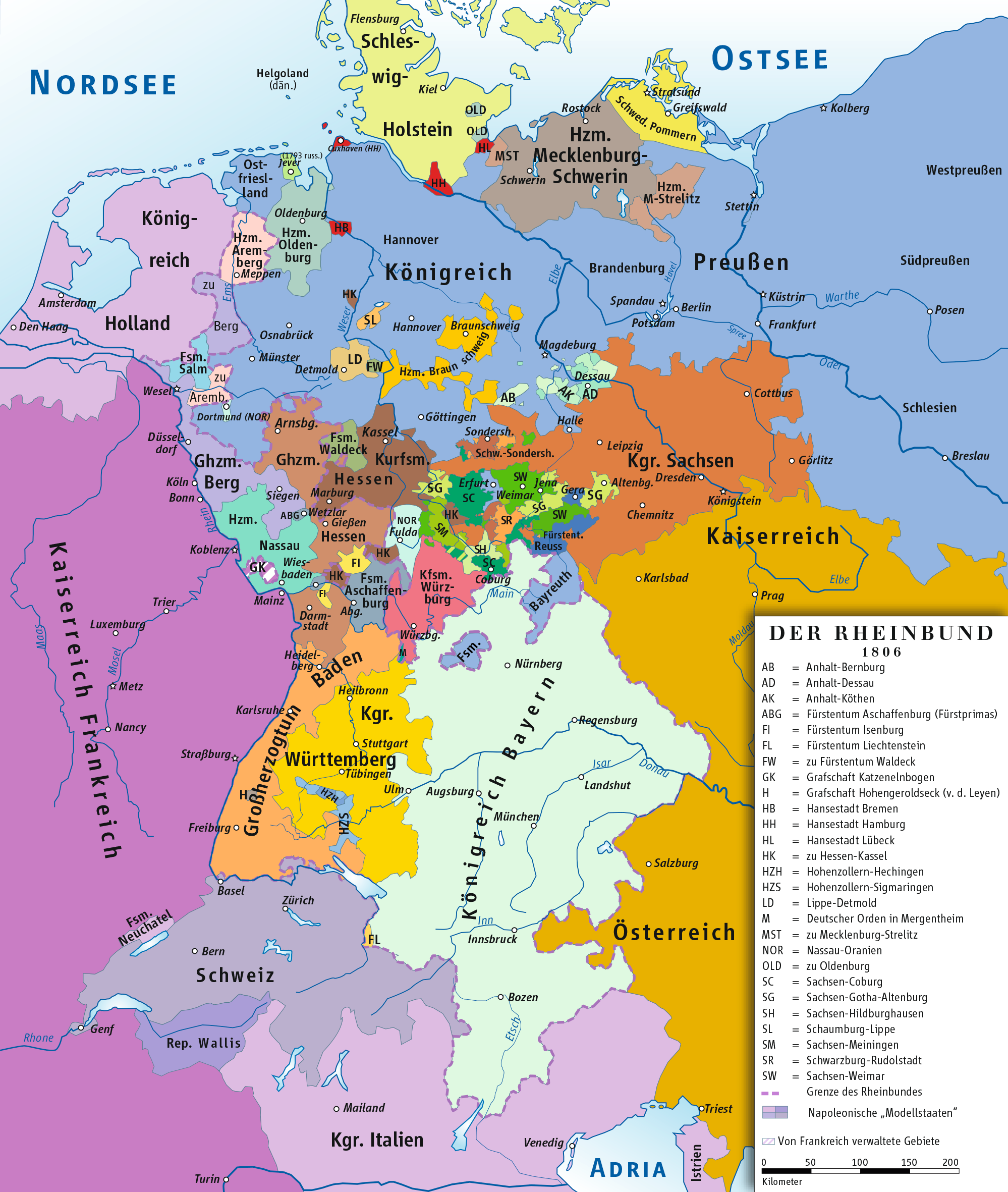 1806年的萊茵聯邦