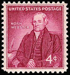1958年的紀念韋伯斯特的郵票
