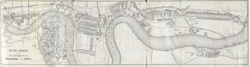1882年時倫敦碼頭區的全圖