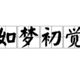 如夢初覺 如夢初覺