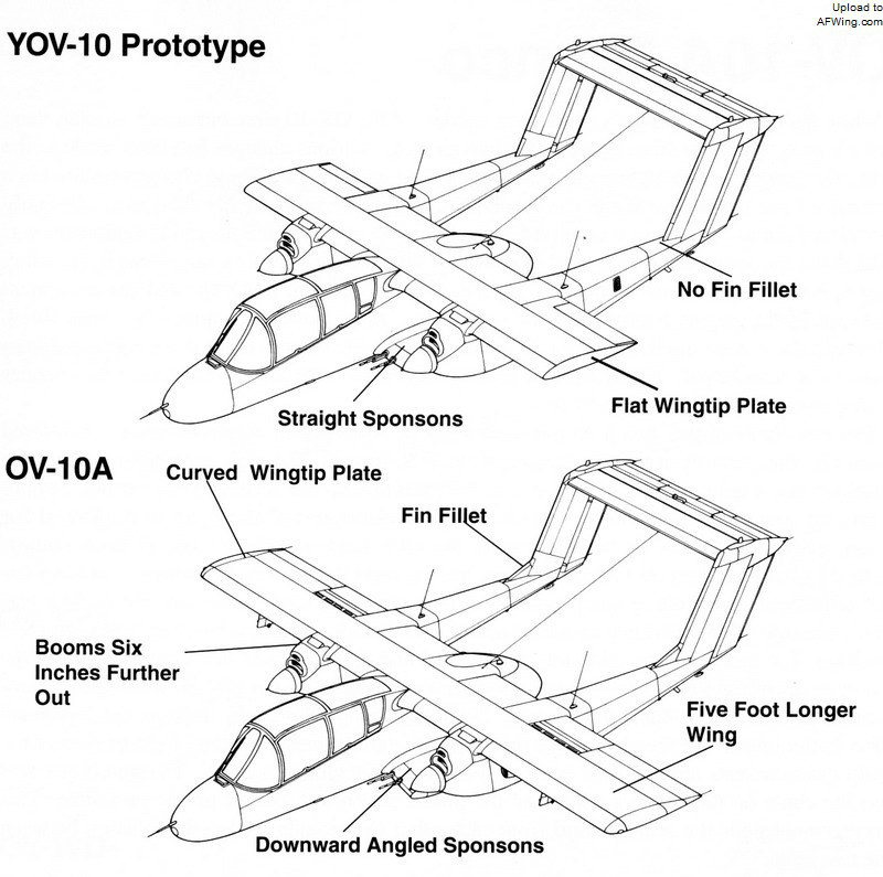 OV-10A最大的改動就是加長了翼展