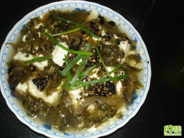鹹菜蒸豆腐