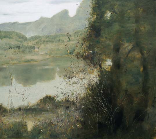 《那山那水》 油畫  160x180cm  2011年