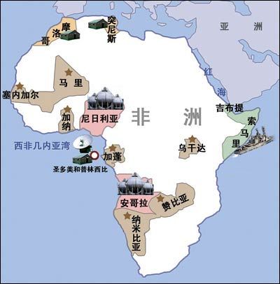 非洲司令部的選址圖