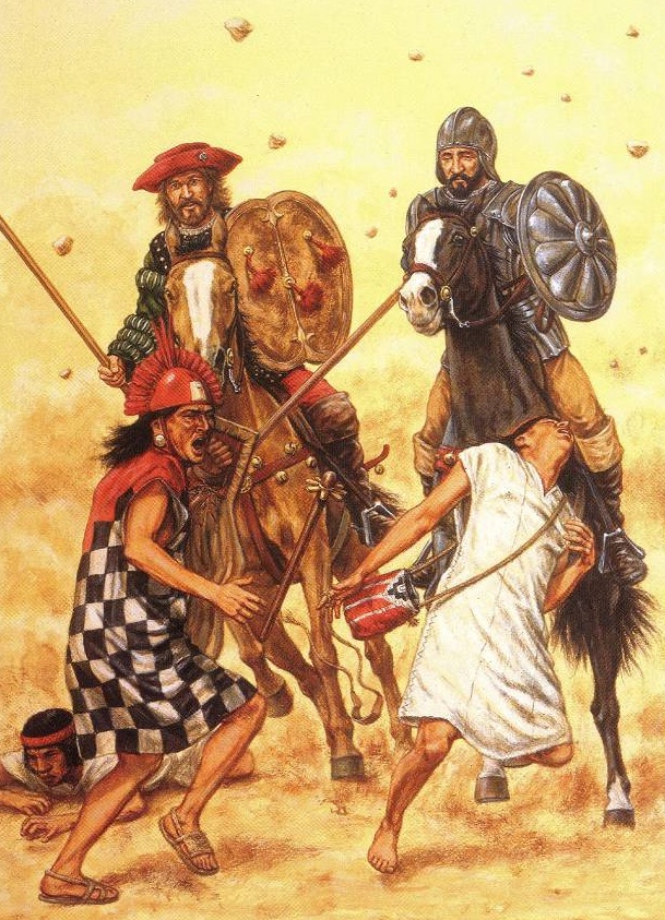 印加人和西班牙征服者的戰鬥