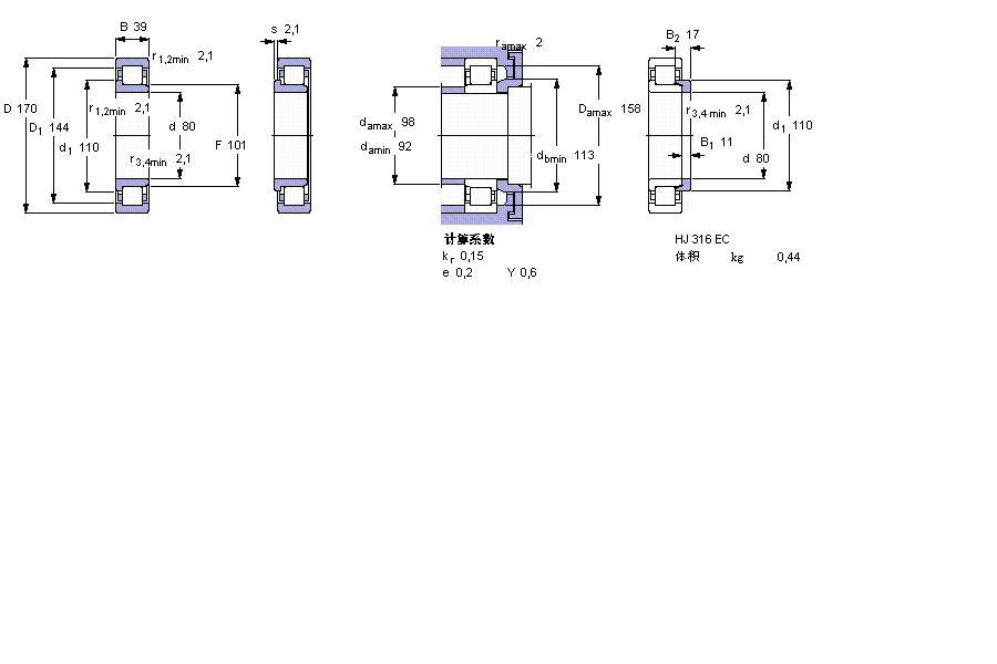 SKF NJ316ECML軸承 SKF NJ316ECML軸承