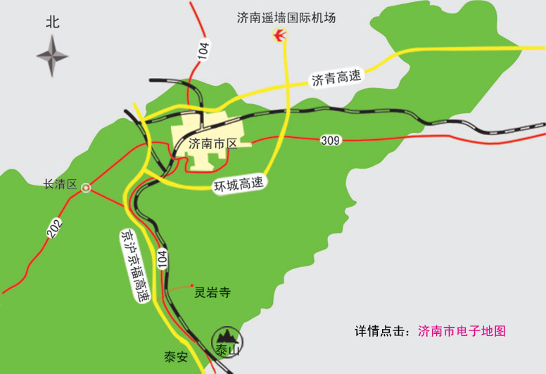 濟南靈岩寺景區地圖