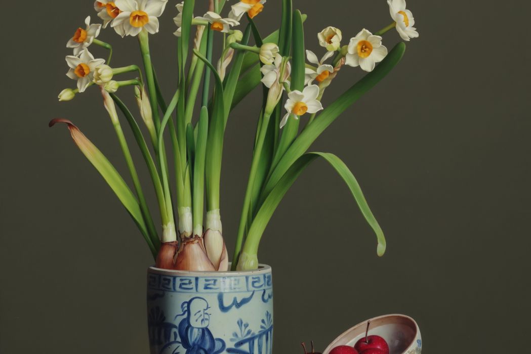 水仙花(吳峰超寫實油畫作品) 水仙花(吳峰超寫實油畫作品)