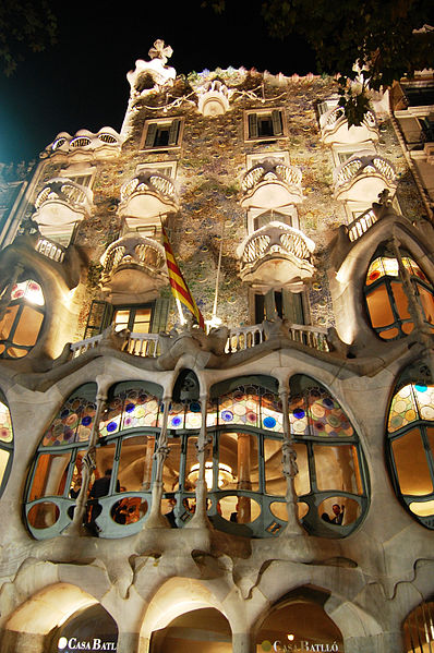 夜間的Casa Batlló