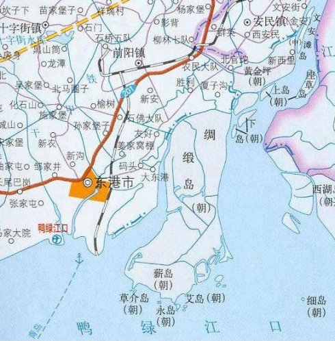 鴨綠江入海口地圖