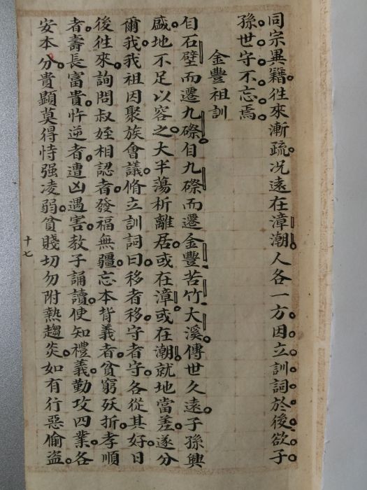 金豐祖訓