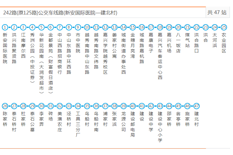 嘉興公交242路 嘉興公交242路