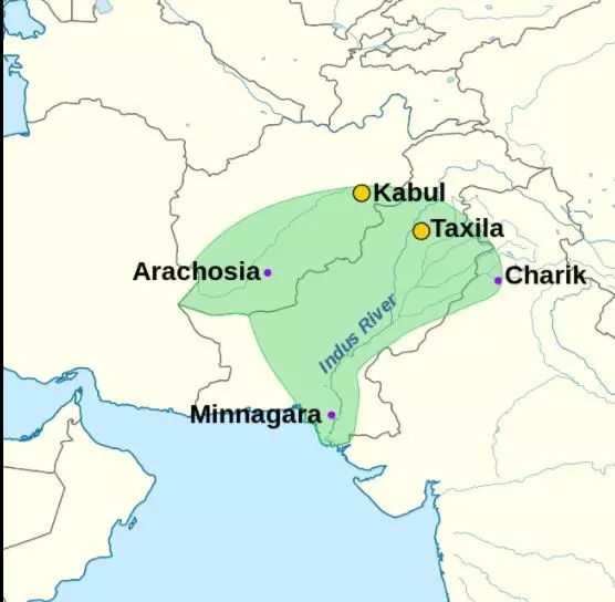 印度帕提亞王國的最大疆域