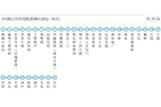 淄博公交604路 淄博公交604路