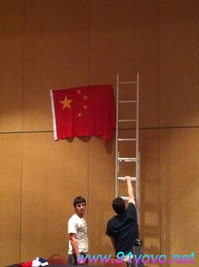 世界悠悠球大賽上的中國國旗