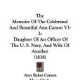 The Memoirs Of The Celebrated And Beautiful Ann Carson V1-2 The Memoirs Of The Celebrated And Beautiful Ann Carson V1-2