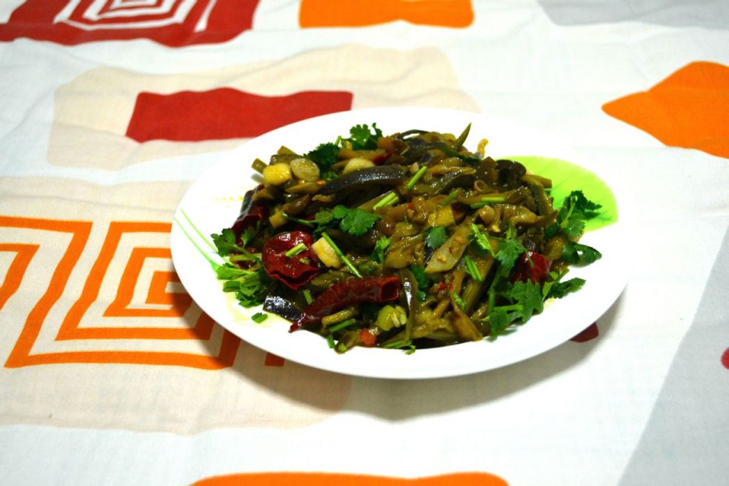 家常炒茄條 家常炒茄條