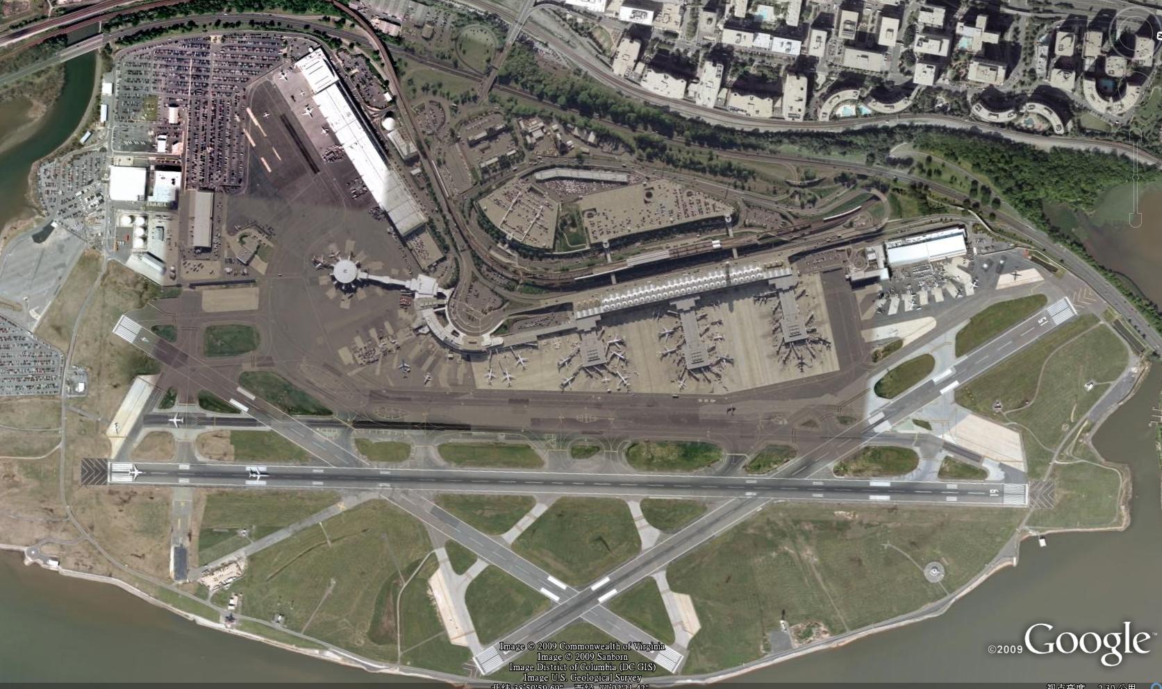 里根機場衛星圖
