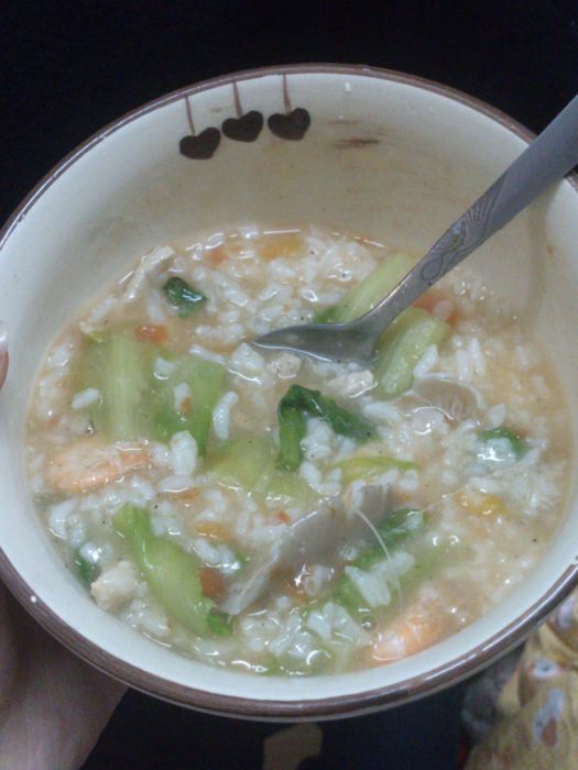 蔬菜鮮蝦粥 蔬菜鮮蝦粥