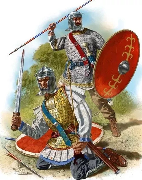 身陷沼澤與敵軍伏擊圈內的羅馬士兵