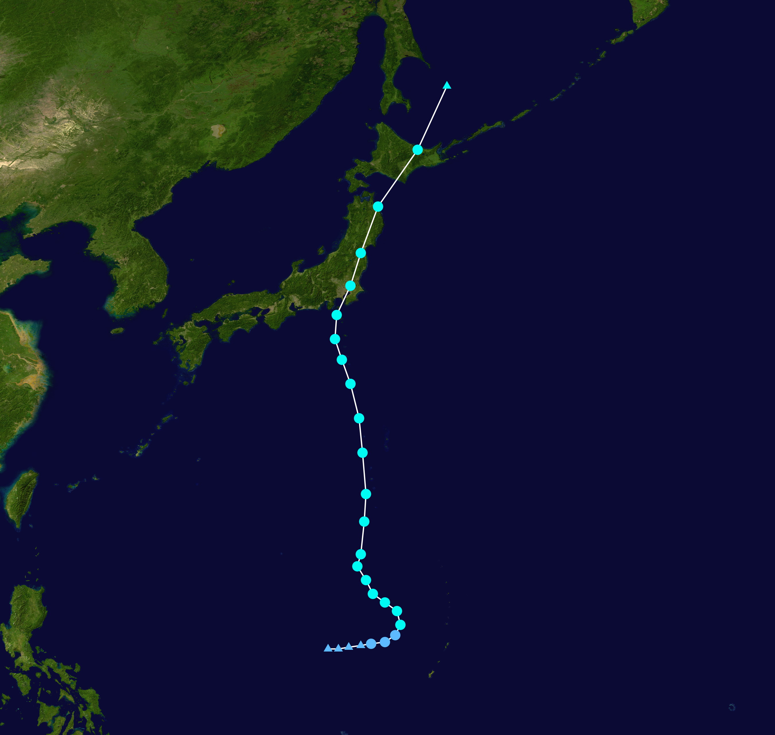 颱風蒲公英 路徑圖