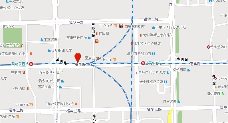 深圳福田香格里拉大酒店地圖